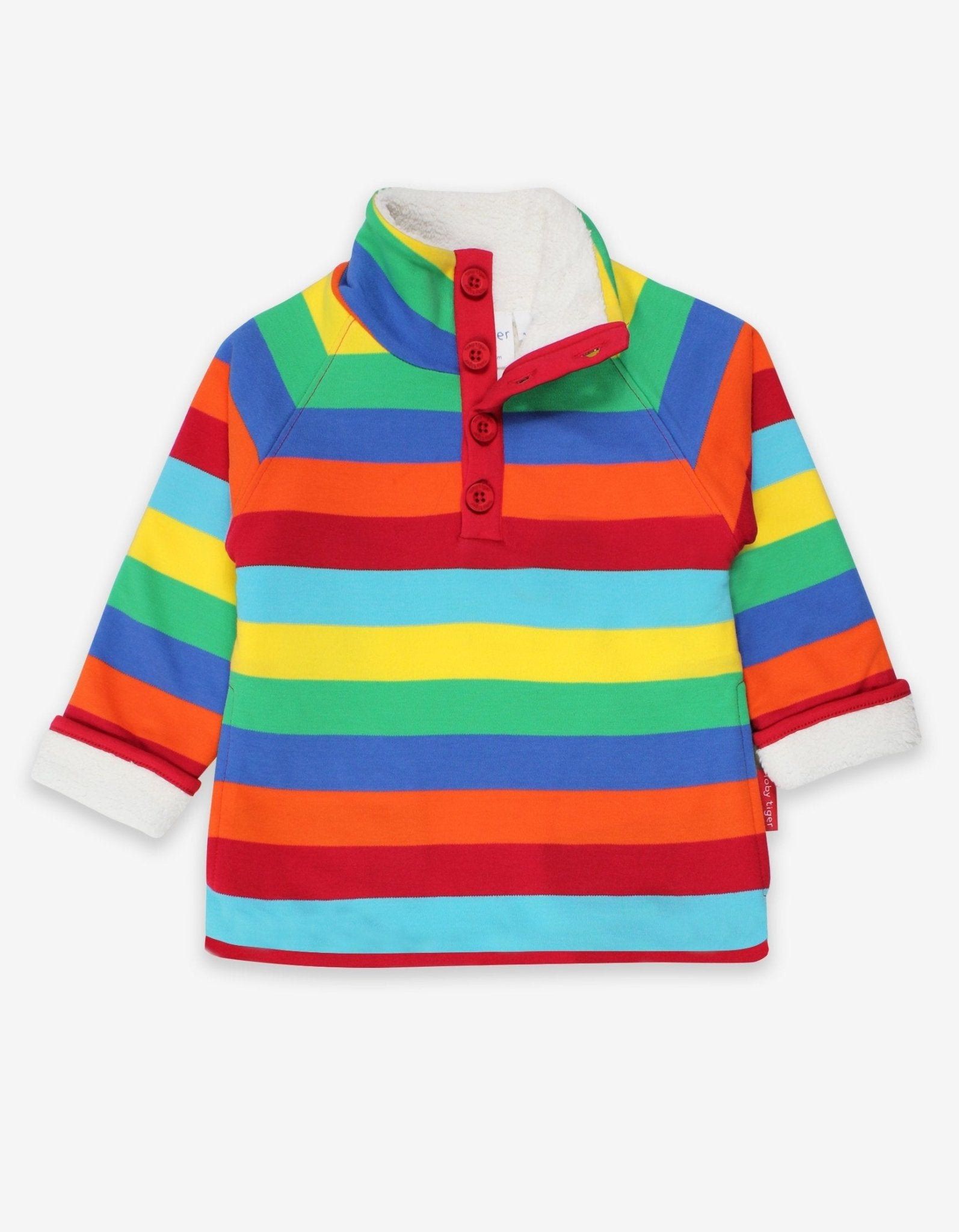 Organic Multi Stripe Cosy Fleece Sweatshirt - Toby Tiger GmbH