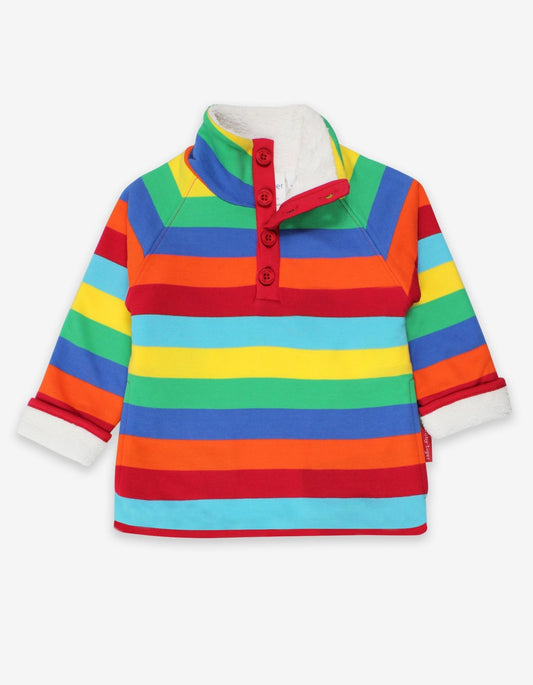Organic Multi Stripe Cosy Fleece Sweatshirt - Toby Tiger GmbH
